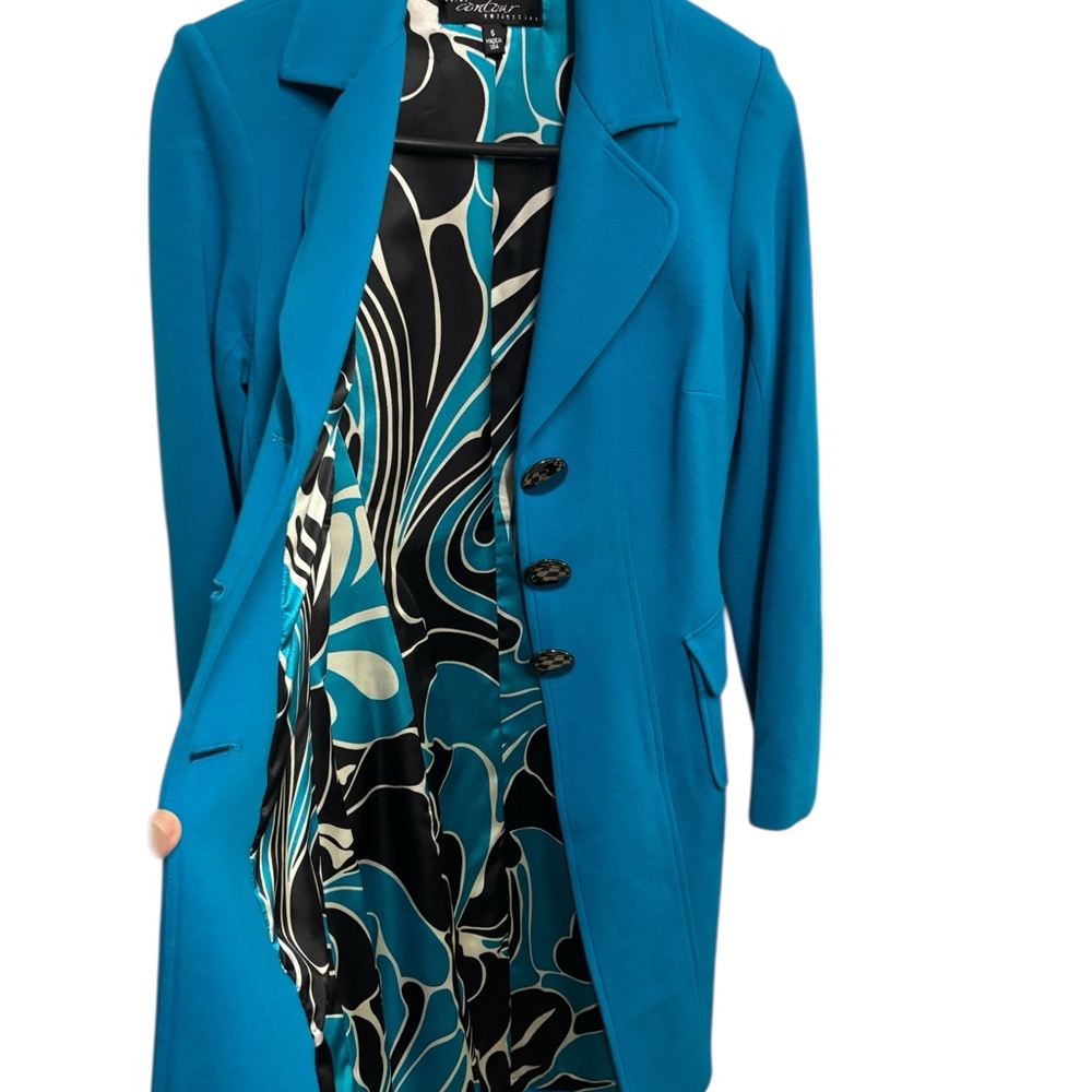 Cache Contour dress coat women’s small silk lining - Picture 2 of 7